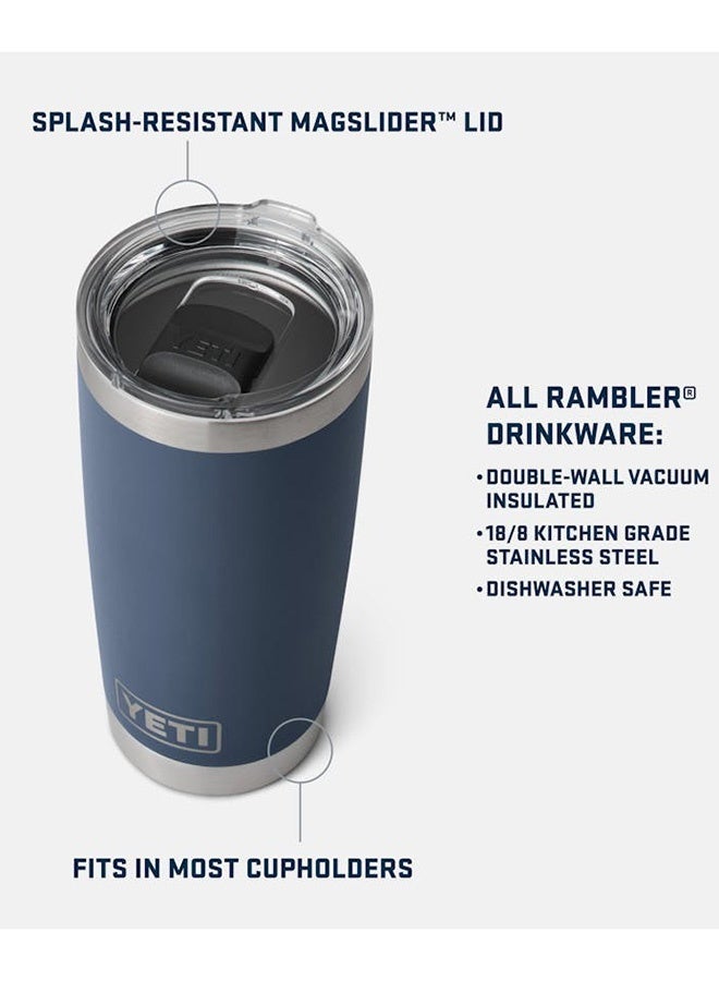 يتي كوب ستانلس ستيل معزول بالتفريغ، سعة ٢٠ أونصة، مع غطاء MagSlider، للمشروبات الساخنة والباردة، خالٍ من مادة BPA. - Image 3