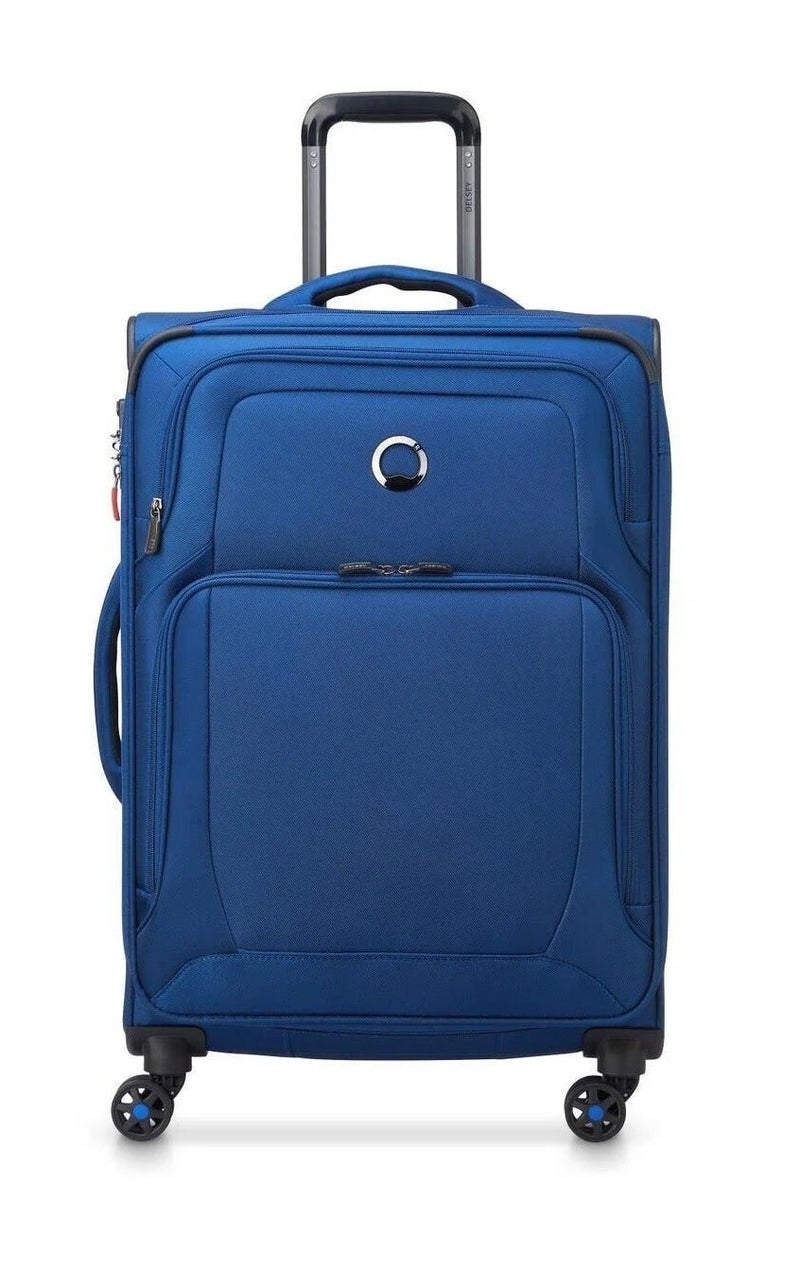 DELSEY Paris Optimax Lite 70 Cm 4-Double Wheel Expandable Check-In Luggage Trolley Case - Blue - Image 1