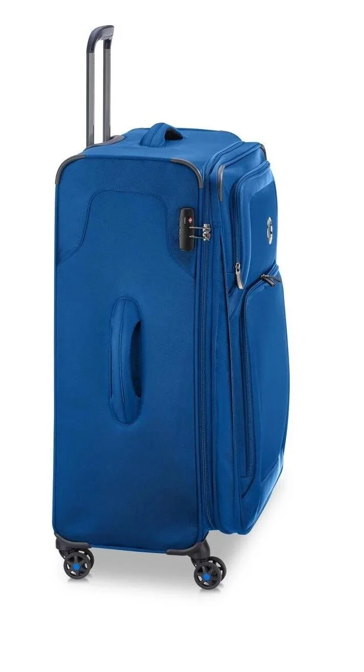 DELSEY Paris Optimax Lite 70 Cm 4-Double Wheel Expandable Check-In Luggage Trolley Case - Blue
