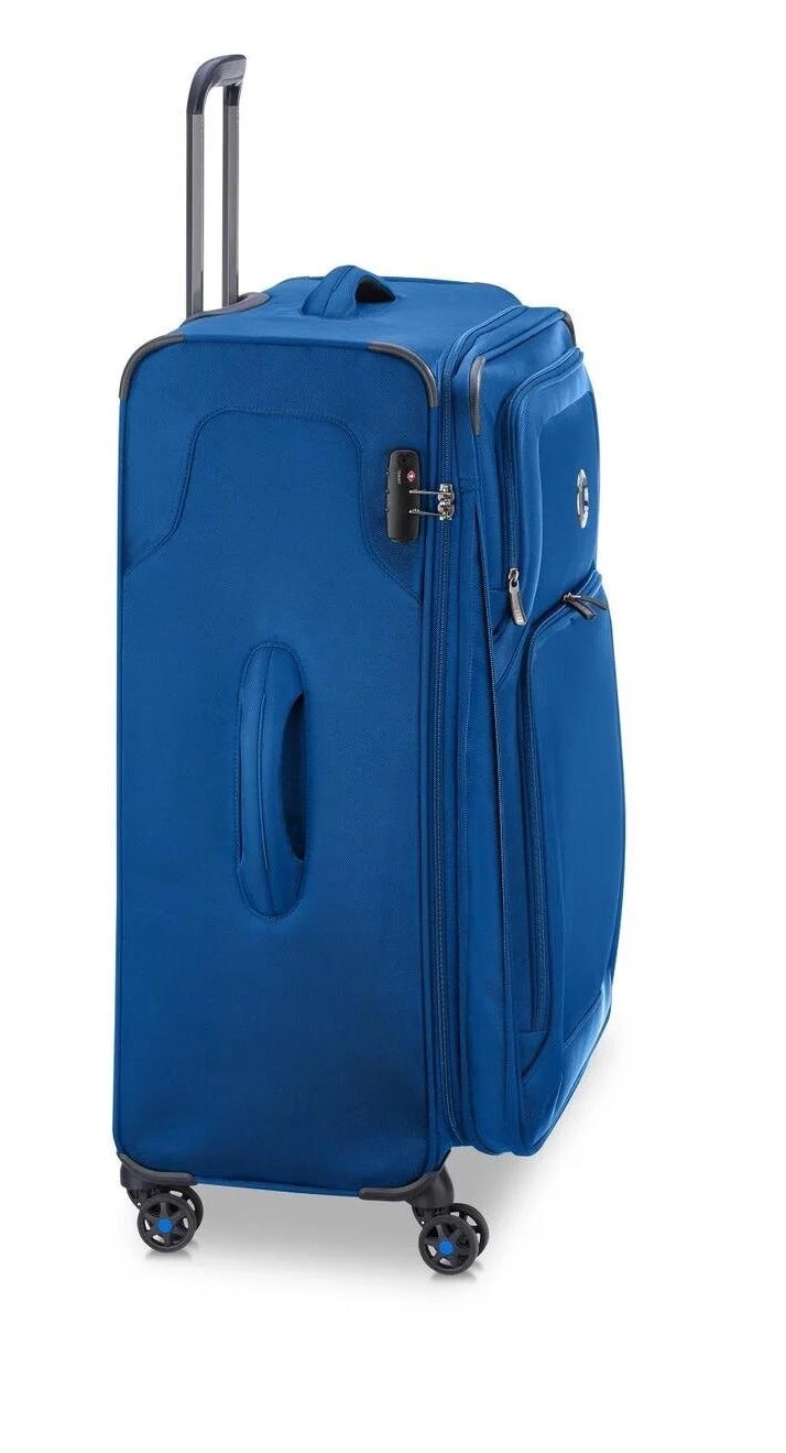 DELSEY Paris Optimax Lite 70 Cm 4-Double Wheel Expandable Check-In Luggage Trolley Case - Blue - Image 2