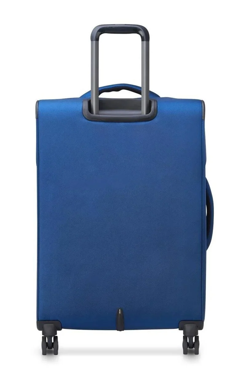 DELSEY Paris  Optimax Lite 70 Cm 4-Double Wheel Expandable Check-In Luggage Trolley Case - Blue  | Best Price UAE