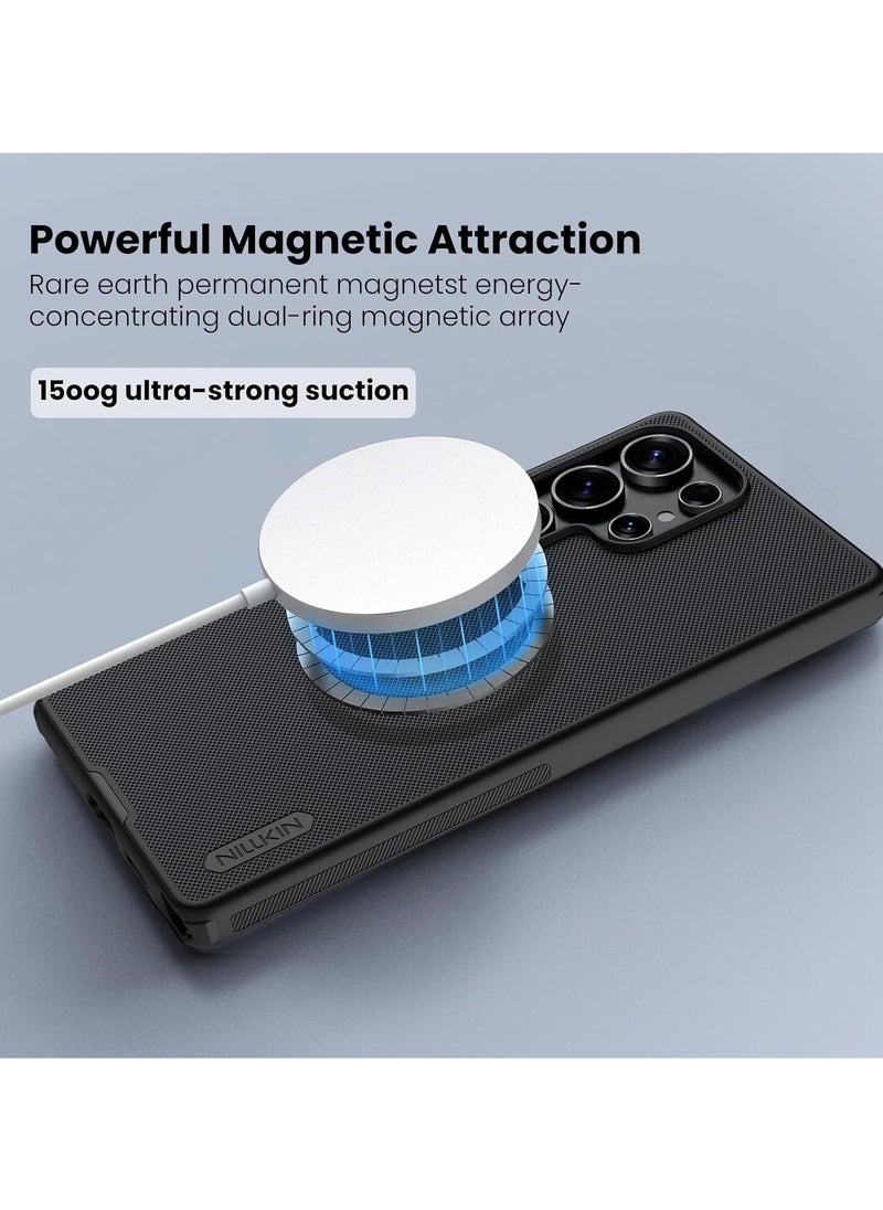 Nillkin - Nillkin Case Cover Super Frosted Pro  Magnetic Wireless Charging  Case Anti-Scratch & Slip For Samsung Galaxy S25 Ultra (Black) - Image 1