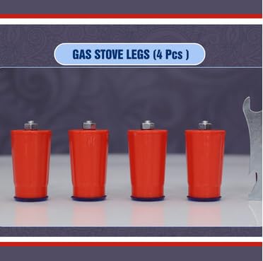 ImegaZ ImegaZ Plastic Anti skit Stove Legs Stove Stand LPG Gas Stove Legs with One Fixing Tool Set of 4  - Image 5
