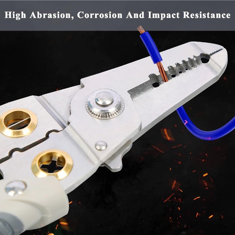 Japelessor Japelessor Special Wire Stripper for Electrician 6 in 1 Multifunctional Wire Strippers Black Alloy Steel Wire Stripper  - Image 2