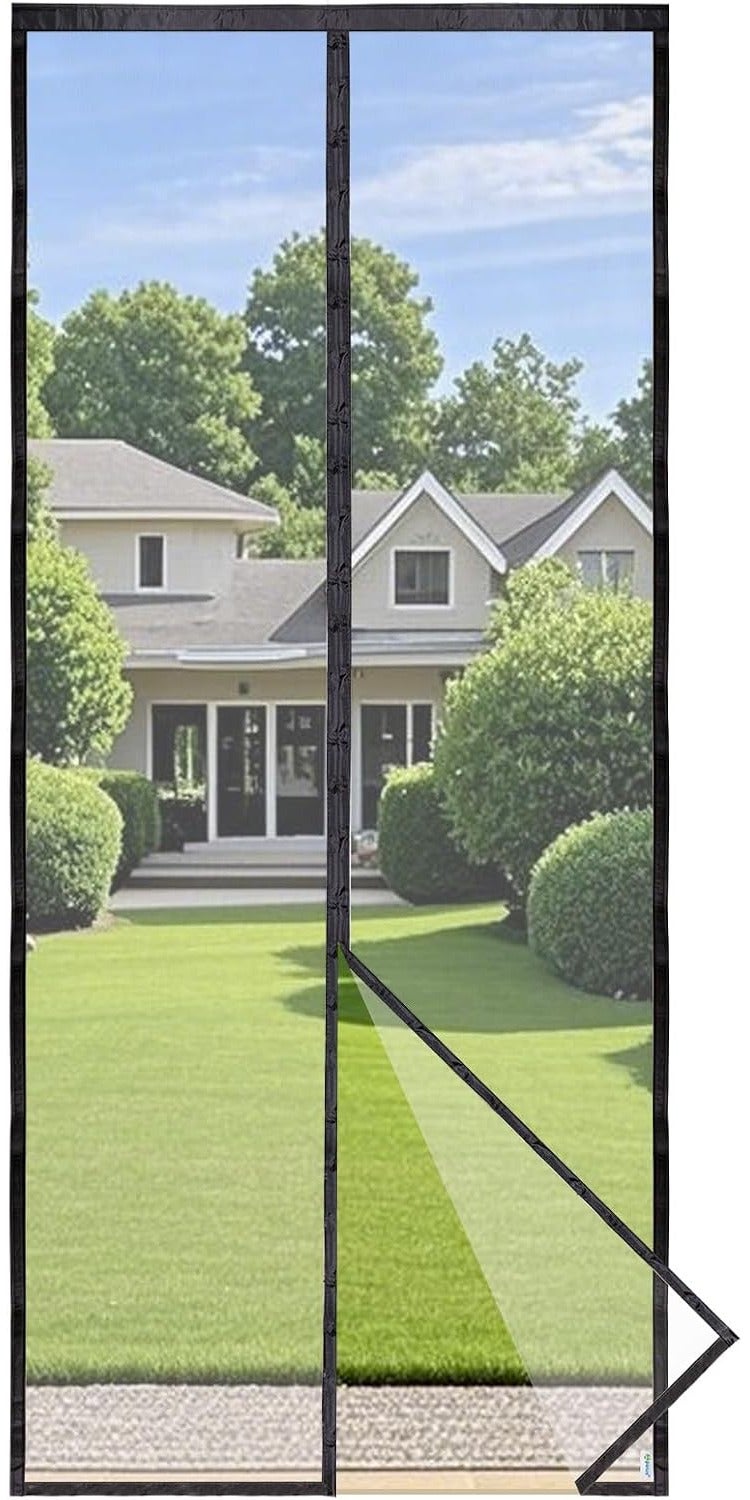 Prime Fly Screen Door, Magnetic Insect Protection Balcony Door, 100 x 200 cm, Translucent, Tear-Resistant, Weatherproof, Durable, Stronger Magnets Than the Classic, 3.8 cm Strap Top, Cannot Be  Shortened - Image 2