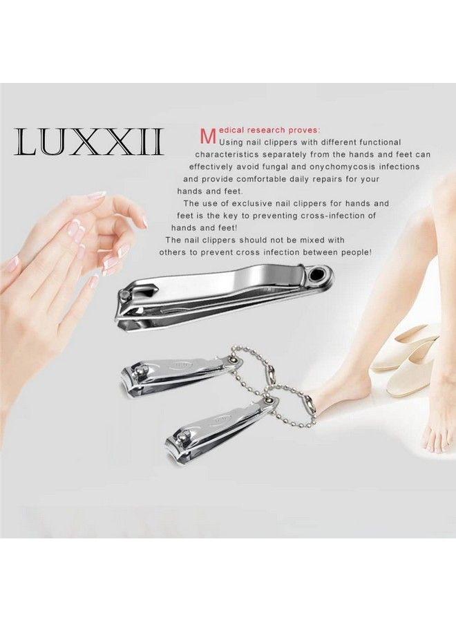 Luxxii (3 Pack) Sharp Sturdy Nail Clippers Set With Nail File Toenail & Fingernail Clippers Nail Cutter Clipper Gift Set For Men And Women (A) - Image 4