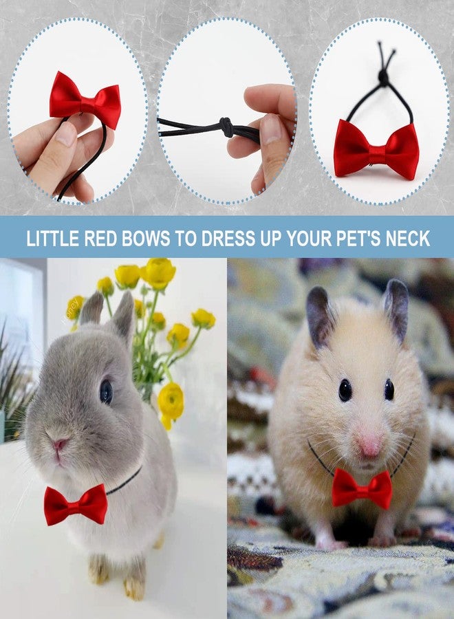 YOLUFER Small Pet Hat and Bow tie Guinea Pig Black Hat with Bow Tie Hamster Costume Pet Hat for Lizard Rabbit Hedgehog Kitten Doggy - Image 4