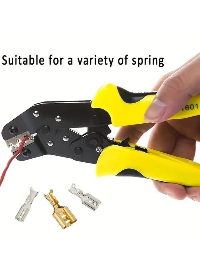 Yellow Handle Multi Functional Wire Crimping Pliers Durable Metal Construction Includes Interchangeable Tips - Image 2