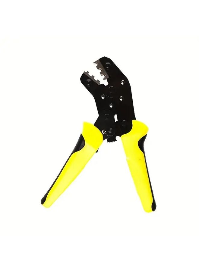Yellow Handle Multi Functional Wire Crimping Pliers Durable Metal Construction Includes Interchangeable Tips - Image 1
