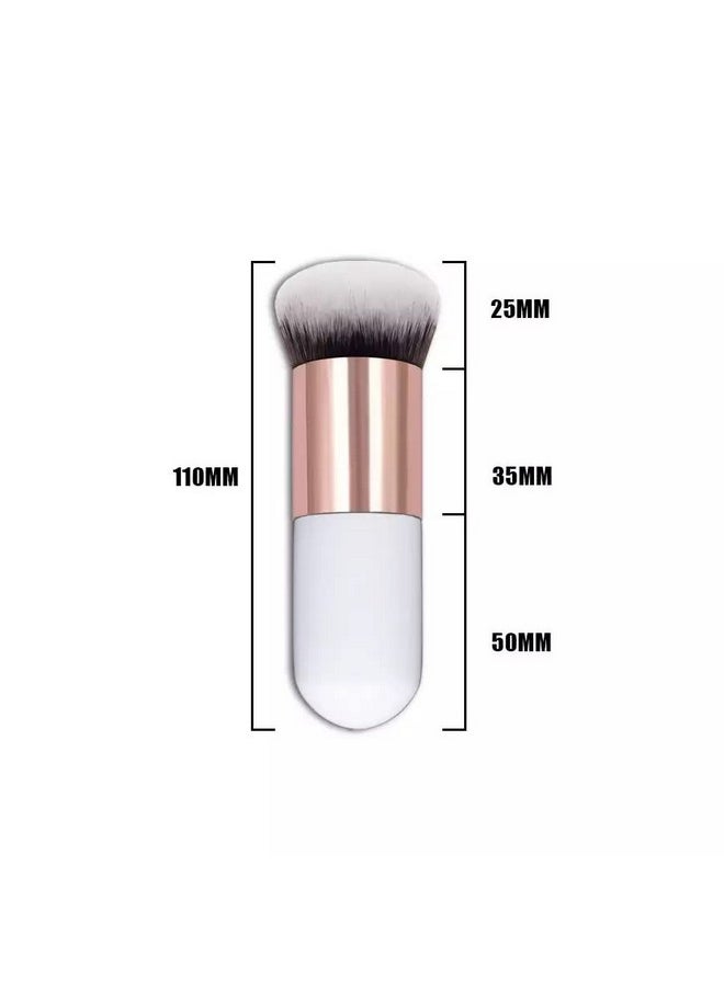 ClubComfort - New Chubby Pier Foundation Brush Flat Cream Makeup Brushes Professional Cosmetic Make-up Brush 3 Pcs - Image 1