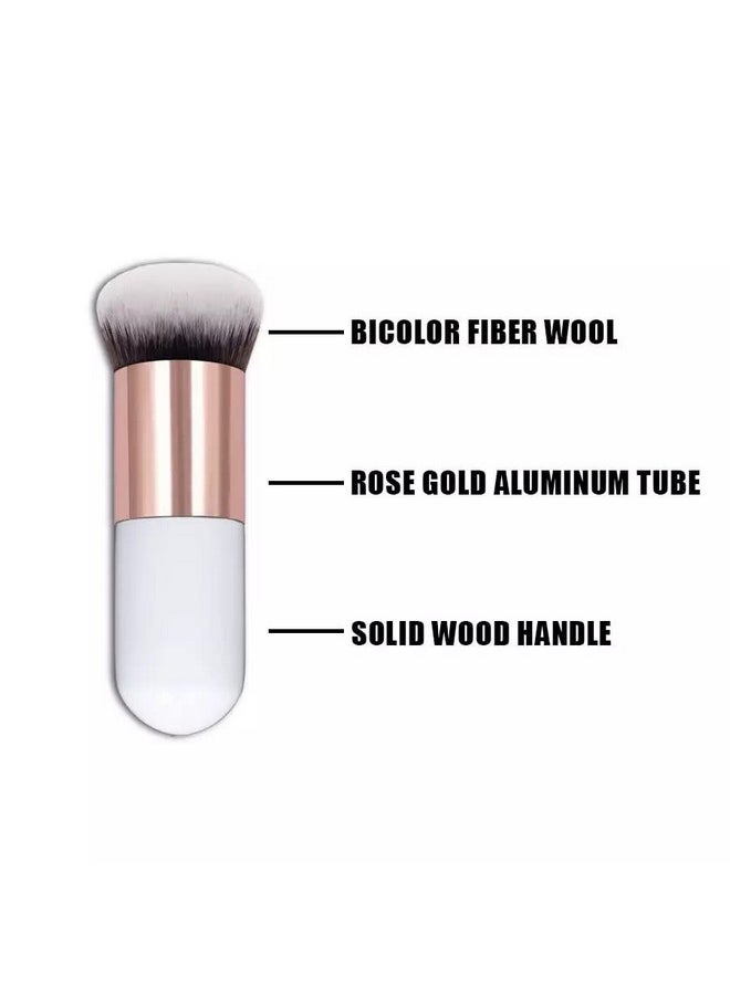 ClubComfort - New Chubby Pier Foundation Brush Flat Cream Makeup Brushes Professional Cosmetic Make-up Brush 3 Pcs - Image 1