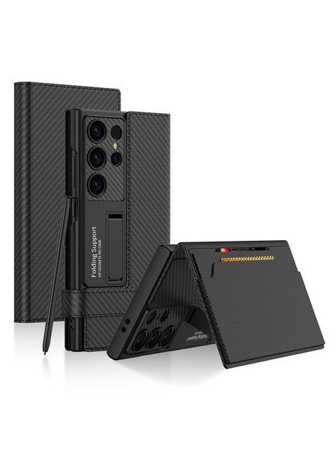 Compatible with Samsung S24Ultra/S24Plus/S24 clamshell holster, wallet case holder, full shell, card case, protective