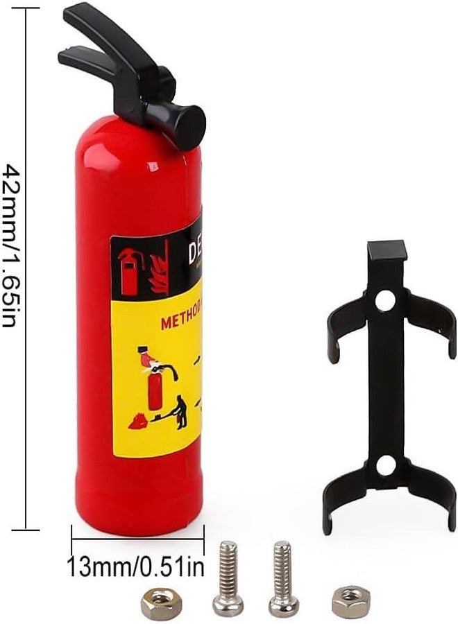 UURCSKY Metal Climbing RC Car Decoration Fire Extinguisher Metal Chain and Winch Shackles RC Decorations Accessories for 1/10 Crawler Car Axial SCX10 D90 D110 TRX4 TRX6 Redcat Hop-Up Parts（Black） - Image 5