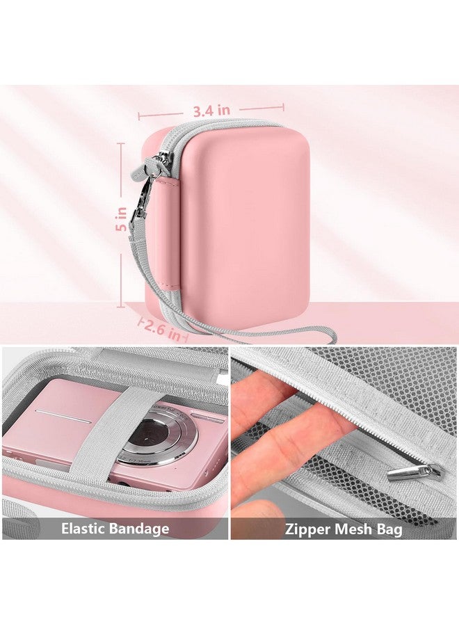 Leayjeen Digital Camera Case Compatible With Lecran/Camkory/Iweukjlo/Vahoiald/Uikicon/Jckduhan/Akjjhfue Fhd 1080P 44Mp Point Digital Camera,Compact Digital Camera For Teens And Kids-Pink(Case Only)  - Image 4