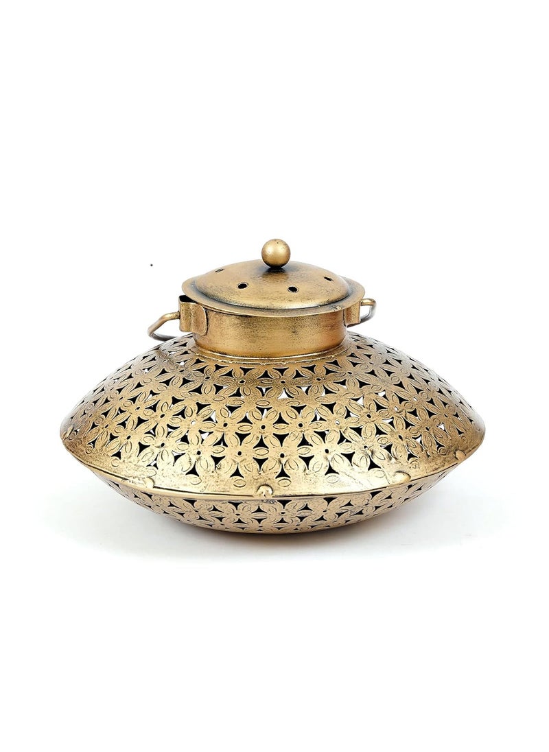DESERT ART DESERT ART Iron Jali Golden Pot Degchi T Light  - Image 2