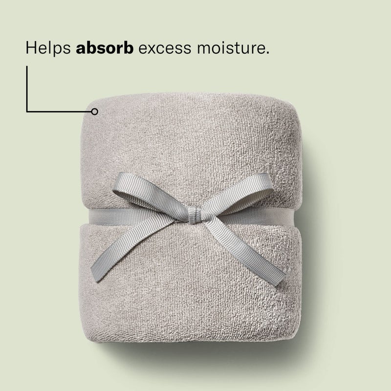 Devacurl Microfiber Anti-Frizz Hair Towel | Gently Dries | Gray - Image 2
