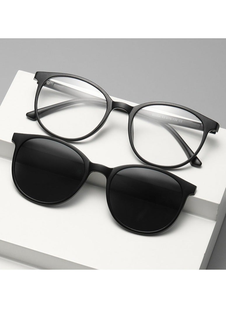 اتش اس نظارات شمسية للجنسين للحماية من الأشعة فوق البنفسجية، إطار واحد + 5 عدسات مشبكية - Image 5