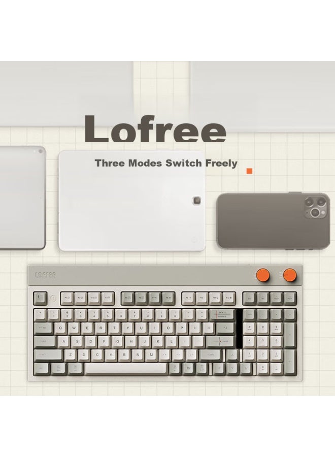 Lofree Compact Tri-mode Hot-swappable Customizable Mechanical Keyboard, Wireless Bluetooth Gaming Keyboard For Office, Gasket Structure 98-key Keyboard - Image 2
