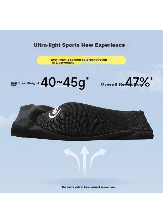 DM D&m Ultra-light Durable Sports Knee Pad With Half Moon Plate For Running, Basketball, Volleyball, Soccer, Imported From Japan, Black, One Piece - Image 2