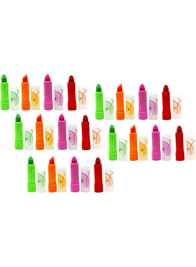 Best Collation Naturals Lip Oil Fruits Flavor Color change for Lip care Protection Multi Shades Lip Balm Sets OF 24 - Image 1