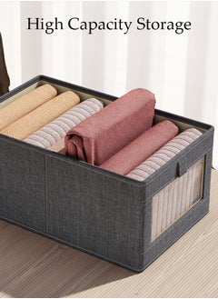 DUNISO 3 Pieces Foldable Closet Storage Organizer Washable Closet Storage Box with Carrying Handles Toy Organizer Box Cube Storage Bin for Clothes Wardrobe Home Bedroom Office  - Image 5