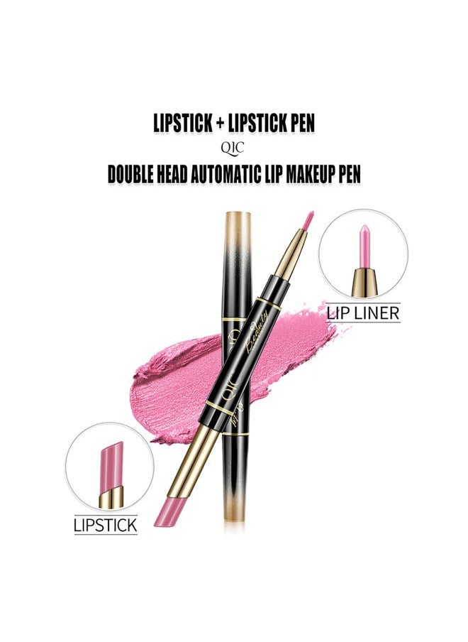 Aseawave - 6Pcs Lip Liner and Lipstick Makeup Set, Purple Red/Claret/Vermilion/Pastel Orange/Rose/Ruby Red Lipstick Pen and with Lip Liner Pencil Set Lip Gift Set for Daily/Travel/Party/Work - Image 1
