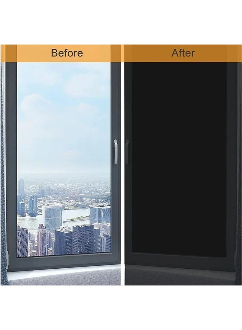 كيلا ستائر معتمة محمولة مع شريط لاصق ذاتي لغرفة النوم وغرفة المعيشة والحمام والسطح، ستائر معتمة عرض 145 سم طول 100 سم - Image 3