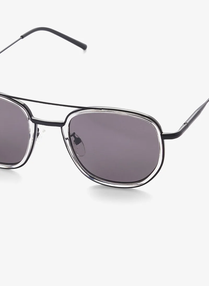 Seventy Five Polarized Lens Square Aviatoe Sunglasses