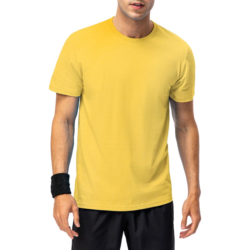 Men Women Short Sleeve T-Shirt O Neck Solid Cotton Shirts for Casual Sports Streets - Image 1