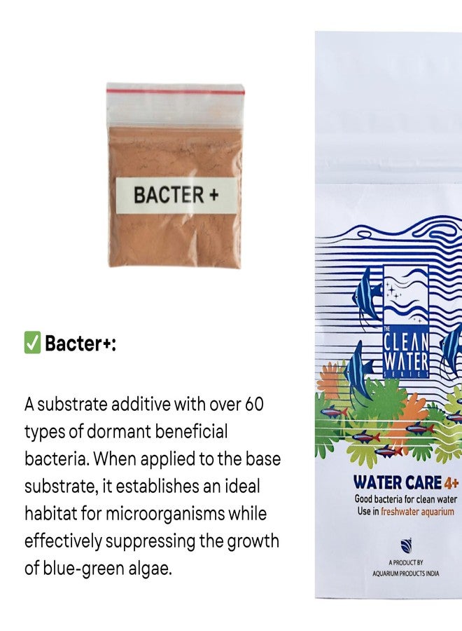 سلسلة المياه النظيفة للعناية بالمياه 4+ | معالجة سهلة للمياه لأحواض السمك (9 غرامات) - Image 3