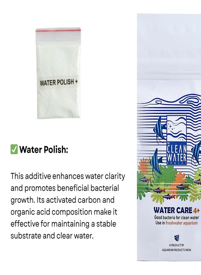 سلسلة المياه النظيفة للعناية بالمياه 4+ | معالجة سهلة للمياه لأحواض السمك (9 غرامات) - Image 5
