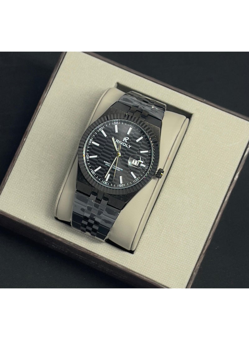 REVUELE Men's Stainless Steel Analog Quartz Watch, Easy to Read Fashion Design Waterproof Classic Luxury. - Image 1