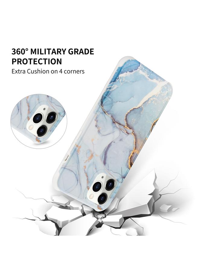 Zaboon Case For iPhone 12 Pro Max Four Corners Anti-Shattering Flow Gold Marble IMD Phone Back Cover Case - Image 4