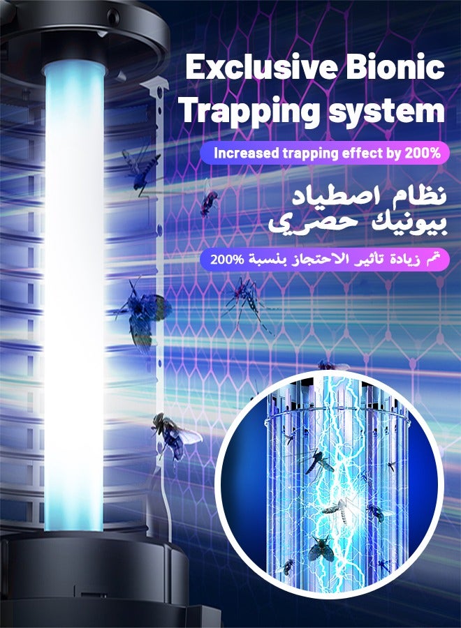 نفس مصباح قاتل البعوض، صاعق الحشرات الطائر، 10 وات، ضوء الأشعة فوق البنفسجية، الحشرات الطائرة الكهربائية، مع مصباح يدوي، مقاوم للماء IPX5، بطارية قابلة لإعادة الشحن 3600 مللي أمبير في الساعة، قاتل الذباب للتخييم في الهواء الطلق والنزهات وغرف النوم والمطبخ - Image 3