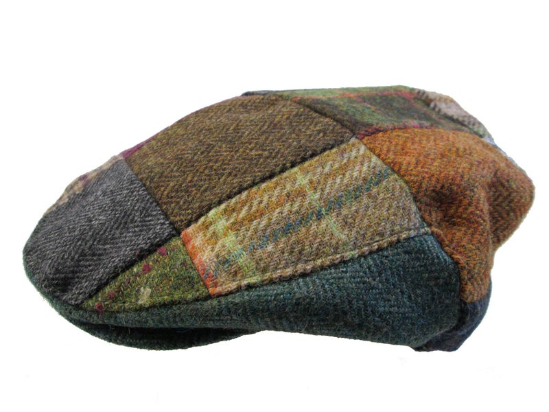 Biddy Murphy Irish Hats for Men Men's Flat Irish Hat Patchwork 100% Wool Made in Ireland XL Multicolor - Image 3