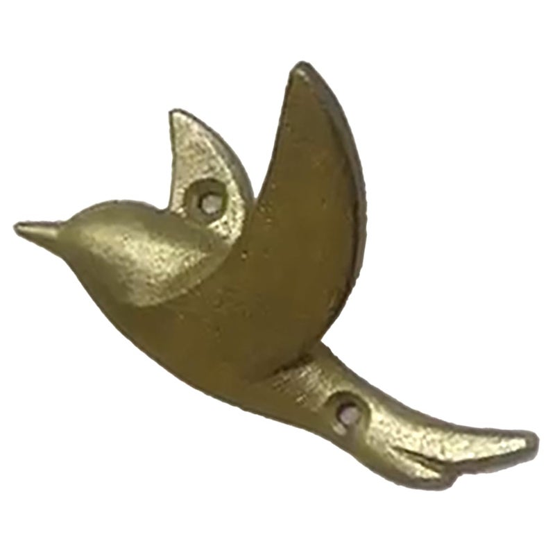 Ambipolar Flying Bird Iron Cast Decorative Bird Wall Mounted Coat Hooks (Robin Gold) - Image 3