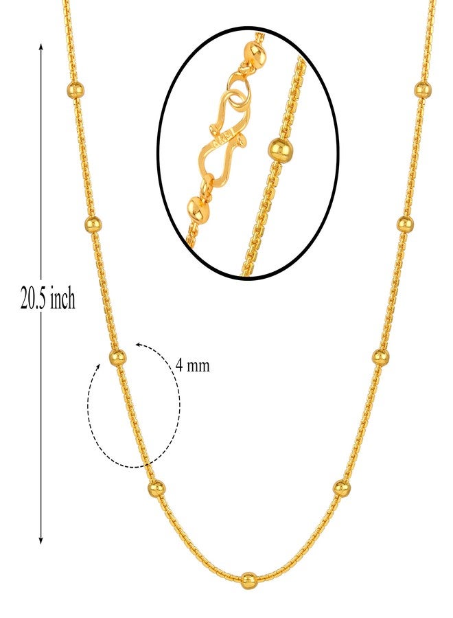 Thrillz Trendy and fancy elegant design gold plated fisher ball neck chain for men and women - Image 5