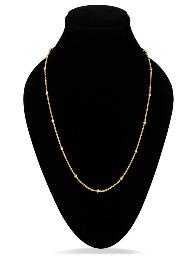 Thrillz Trendy and fancy elegant design gold plated fisher ball neck chain for men and women - Image 2