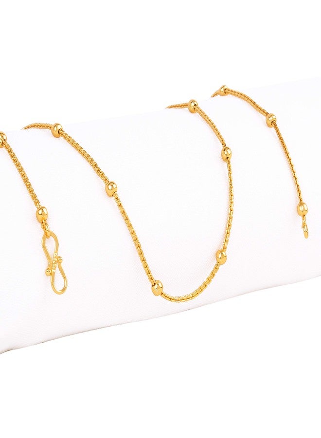 Thrillz Trendy and fancy elegant design gold plated fisher ball neck chain for men and women - Image 3