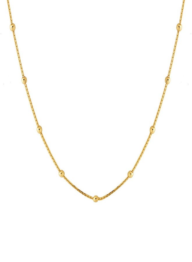Thrillz Trendy and fancy elegant design gold plated fisher ball neck chain for men and women - Image 1