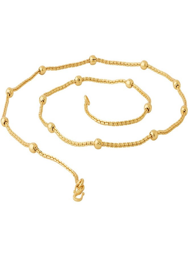 Thrillz Trendy and fancy elegant design gold plated fisher ball neck chain for men and women - Image 4