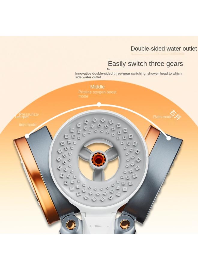 Bluejw Double-sided Pressurized Skin Beauty Shower Nozzle High Pressure Bath Pressurized Single Hand-held Super Large Water Outlet Household Shower Head - Image 4