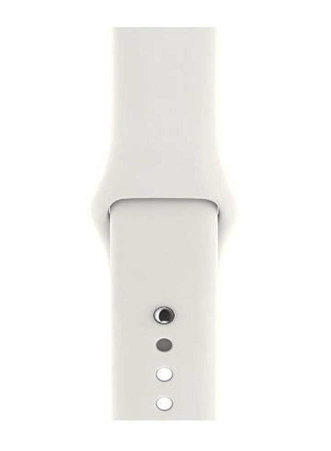 vesus Solid Silicone Replacement Band For Apple Watch Series 5/4/3/2/1 Off White