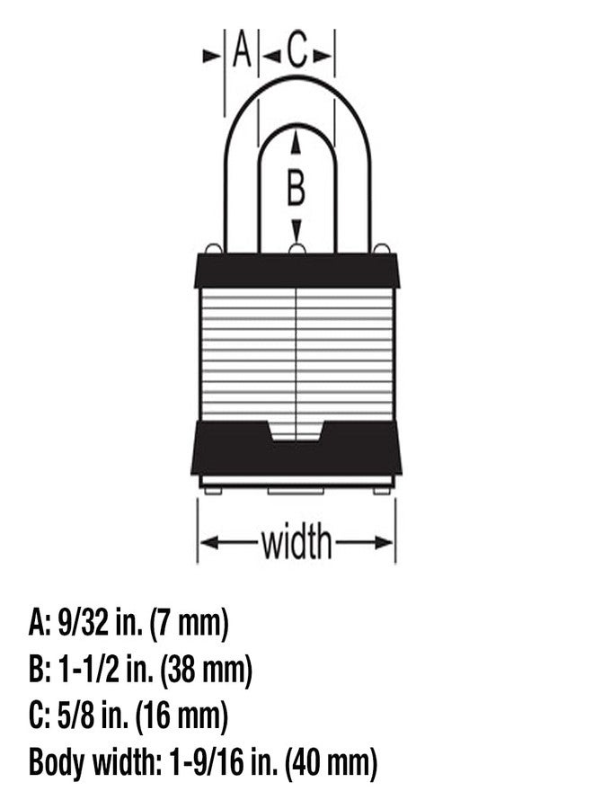 Master Lock 3KALF Outdoor Padlock with Key, 1 Pack - Image 5