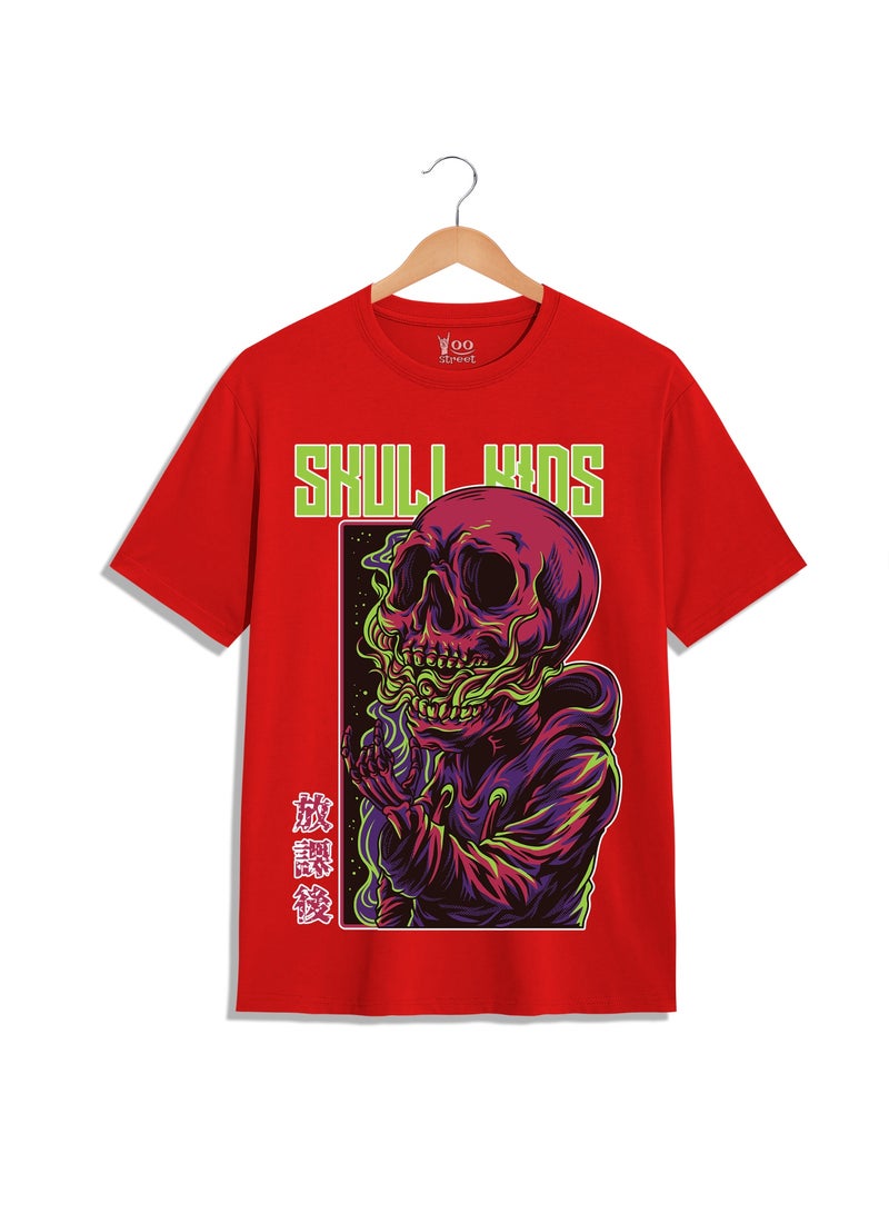 SHOP NEW ARRIVALS SKULL KIDS VECTOR DESIGN T-SHIRT Motivational Quote Graphic Tee for Men Women Inspirational Success Mindset Gift Unisex Comfortable Cotton - Image 1