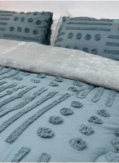 Family Bed Plain embroidered cotton quilt 3 pieces, size 220 x 240 cm, model 4102 from Family Bed  - Image 2