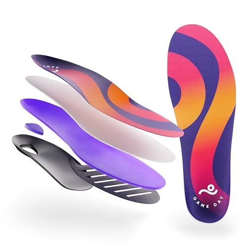 MOVE Game Day AllPurpose Support Insoles Plantar Fasciitis Running Shock Absorption Flat Feet Arch Support Basketball Active Lifestyle Walking and Athletics M 11115 WM 12513