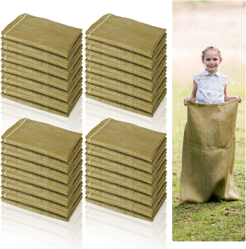 Woanger 24 Pcs Potato Sack Race Bags Large Seed Sack 24 x 39 Inch for Adults Kids Outdoor Lawn Games Outdoor Sports Games Yard Birthday Family Reunion Barbecue Picnic Storage - Image 1