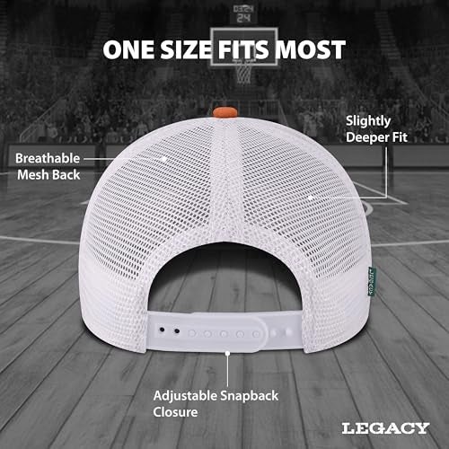 Legacy NCAA Officially Licensed Baseball Hat Texas Longhorns Lightweight Cap for Men Women MidPro Snapback Adjustable MPS Texas OrangeWhite Trucker One Size Fits Most Snapback Closure - Image 3
