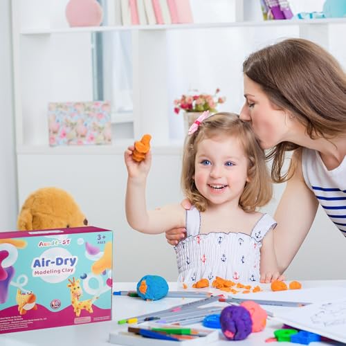 Aestd-ST Air Dry Clay 90 Colors, Modeling Clay for Kids, DIY Model Magic, Molding Clay Kit with Sculpting Tools, Non-Sticky Soft and Super Light, Arts and Crafts Gift for Boys Girls Kids - Image 5